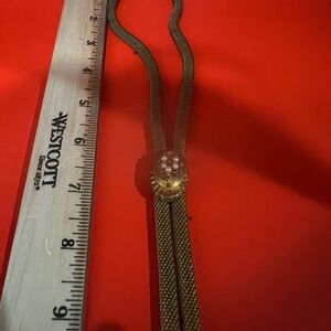 Vintage Lariat gold tone with pearl accents